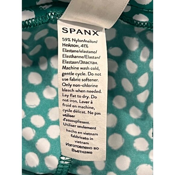 Spanx Polka Dot Kelly Green Sunshine Shorts 6" Size XL Extra Large Women New - Picture 7 of 8